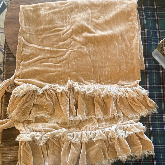 Bella Notte Blush Ruffled Bolster Cover - Picture 1 of 5